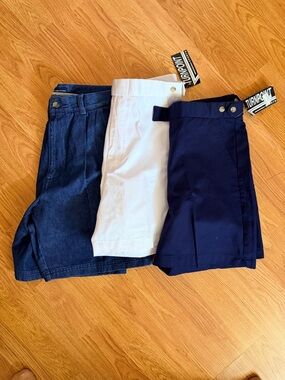 Men's Shorts Lot total of 3 - Navy, White, Dark Blue Trio